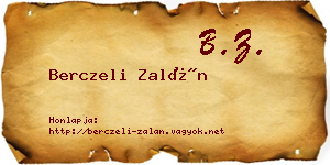 Berczeli Zalán névjegykártya