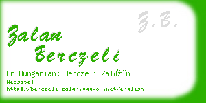 zalan berczeli business card